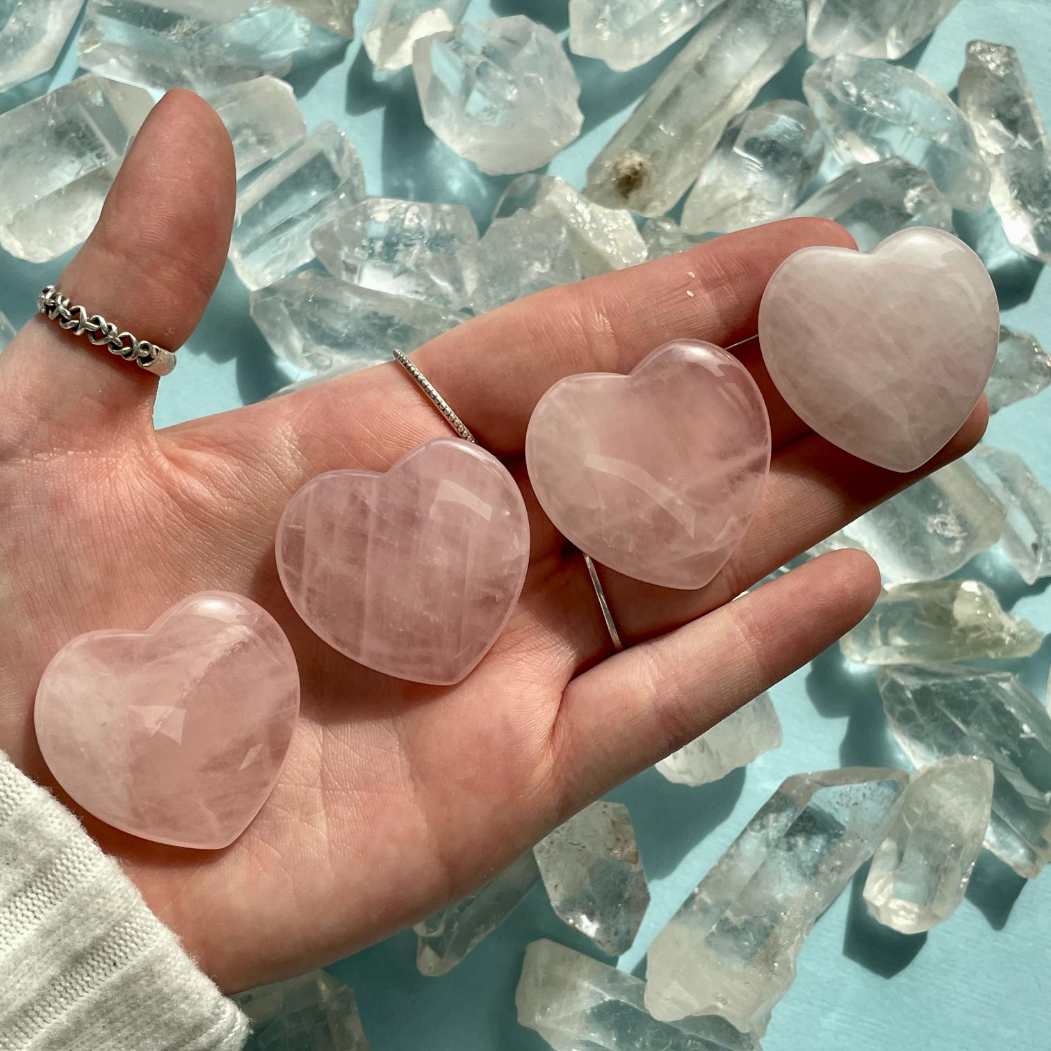 Rose Quartz Flat Heart - SM Rose Quartz Flat Heart - SM